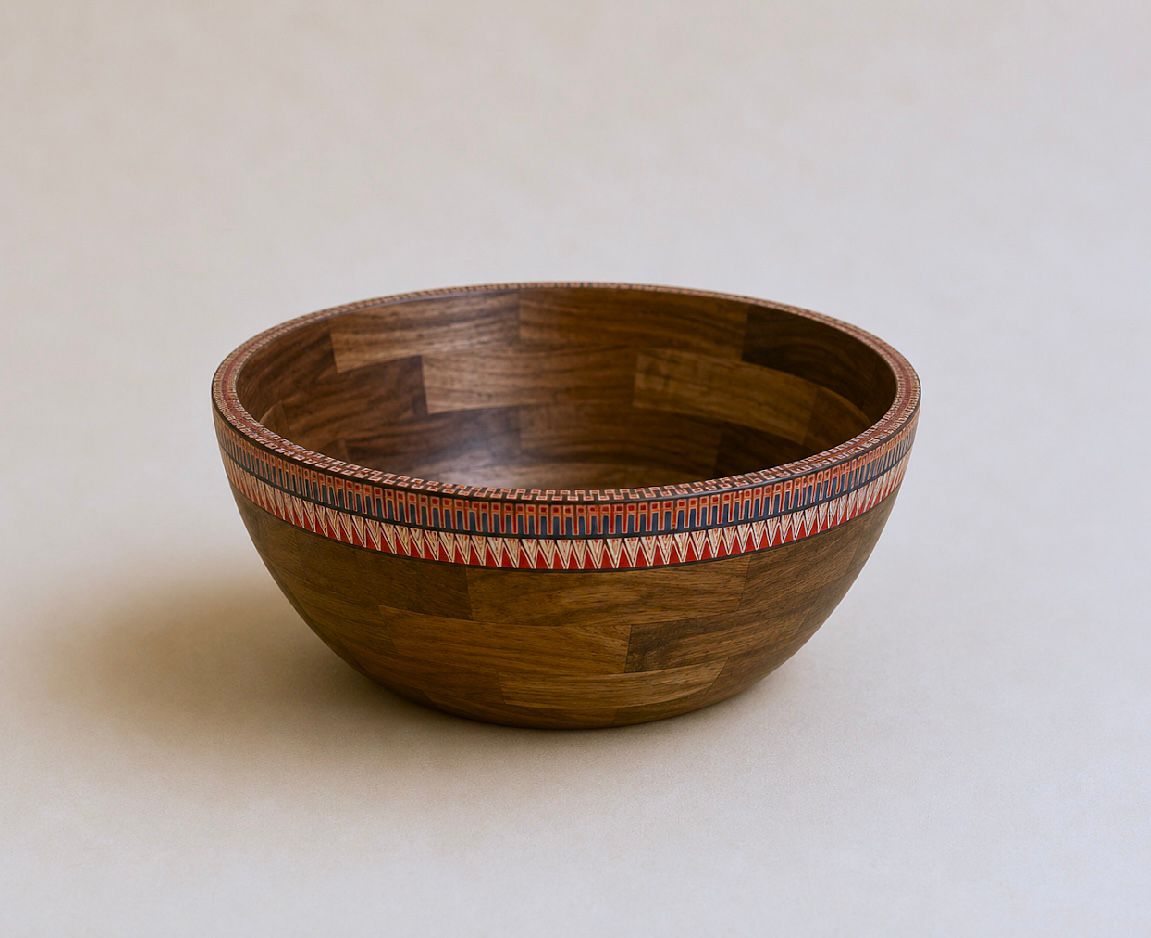 Ensaladera de Madera Pintada a Mano