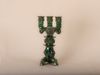 GLAZED CLAY CANDELABRUM MEDIUM VARIOUS COLORS