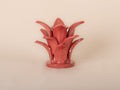 CANDELABRO ROJO 11 CM BARRO VIDRIADO