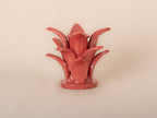CANDELABRO ROJO 11 CM BARRO VIDRIADO