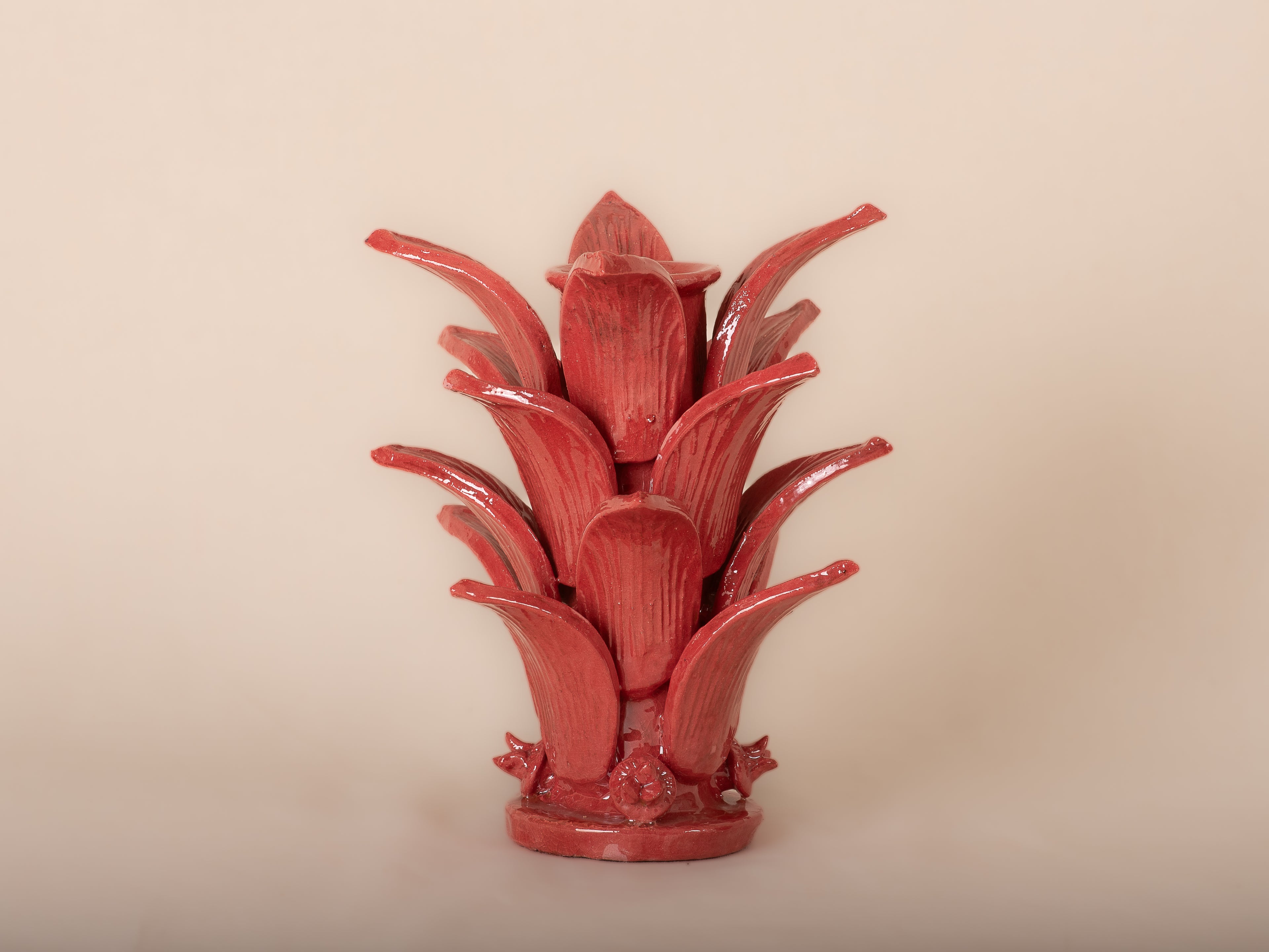 CANDELABRO BARRO VIDRIADO 1 VELA