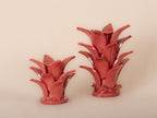 CANDELABRO ROJO 11 CM BARRO VIDRIADO