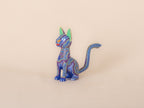 ALEBRIJE FIGURA TALLADA GATO SENTADO PUNTITOS